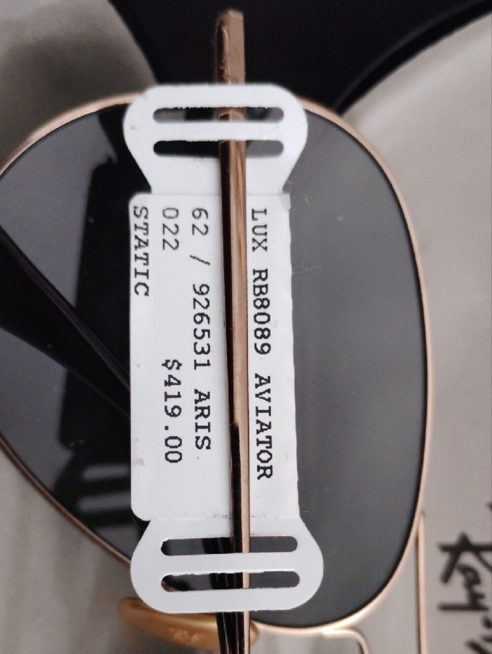 Ray-Ban Aviator Sunglasses - Green Lenses, Gold Frame - Picture 2 of 2